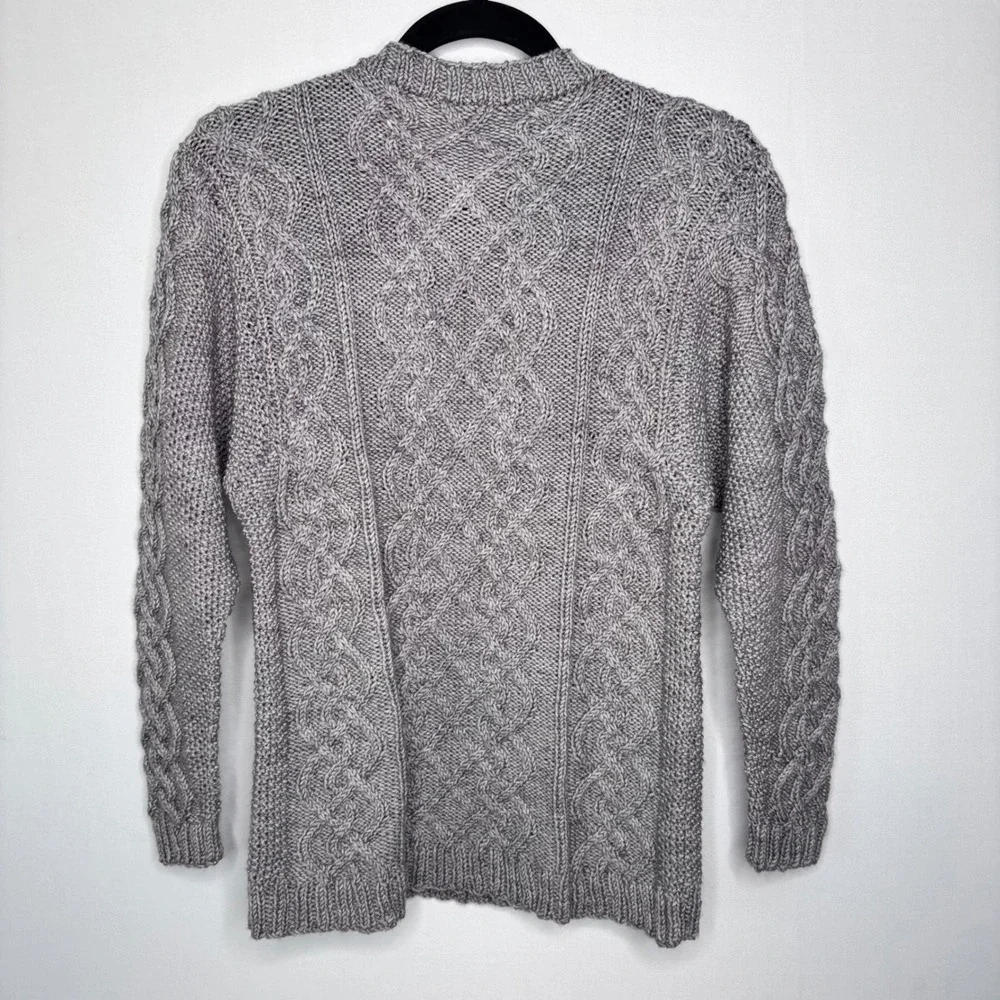 Handmade Cable Knit Sweater Womens Size S Long Sleeve Pullover Soft Size S‎